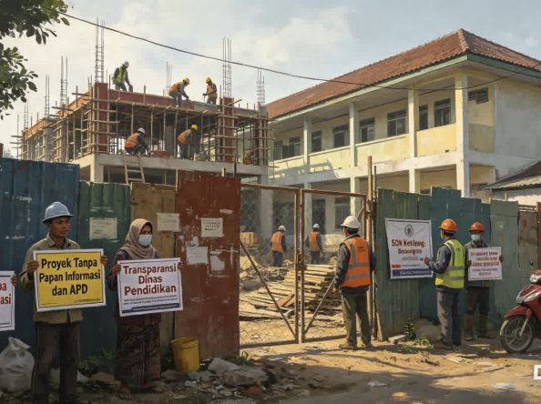Proyek SDN Ketileng Bojonegoro Tanpa Papan Informasi dan APD, Publik Tagih Transparansi Dinas Pendidikan