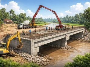 Proyek Jembatan BKKD 2025 Desa Simbatan Bojonegoro Jadi Sorotan